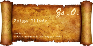 Zsiga Olivér névjegykártya